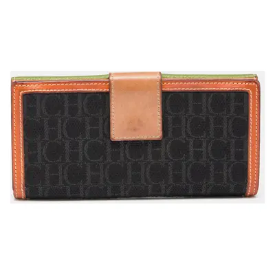 CH Carolina Herrera Multicolor Monogram Canvas and Leather Continental Wallet