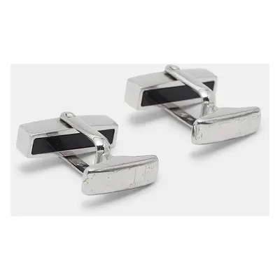 Dunhill Black Enamel Sterling Silver Cufflinks