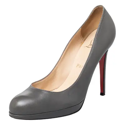 Christian Louboutin Grey Leather New Simple Pumps Size