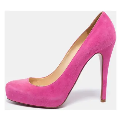 Christian Louboutin Pink Suede Elisa Pumps Size 38.5