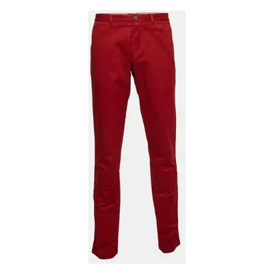 Boss By Hugo Boss Red Cotton Regular Trousers