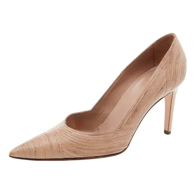 Sergio Rossi Beige Leather Pointed Toe Pumps Size