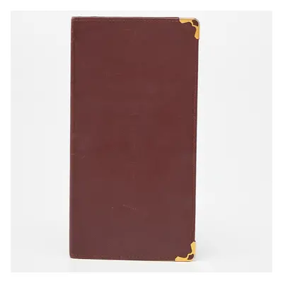 Cartier Burgundy Leather Must de Cartier Bifold Long Wallet