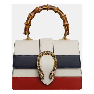 Gucci Tri Color Leather Mini Dionysus Bamboo Top Handle Bag