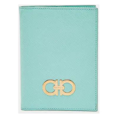 Salvatore Ferragamo Green Leather Passport Holder