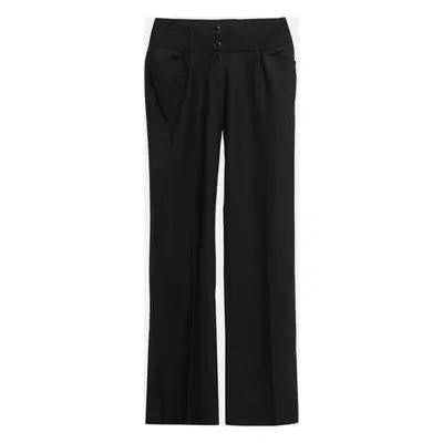 Dolce & Gabbana Black Wool Straight Leg Formal Trousers