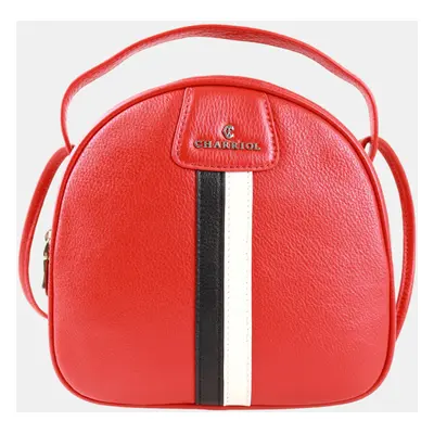 Charriol Red Leather Conic Handbag