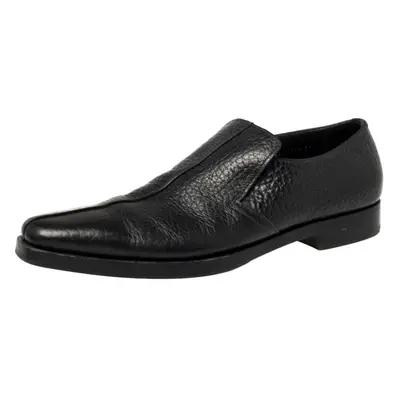 Prada Black Leather Loafers Size