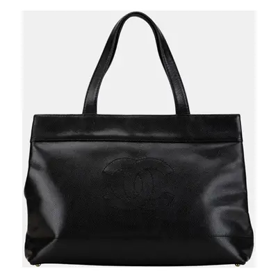 Chanel Black CC Caviar Tote