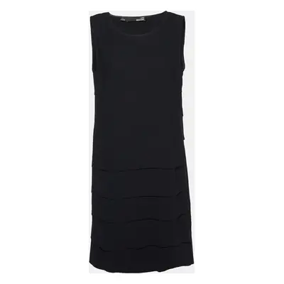 Love Moschino Black Crepe Pleated Sleeveless Dress