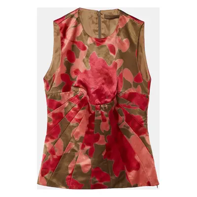 Etro Multicolor Satin Sleeveless Top