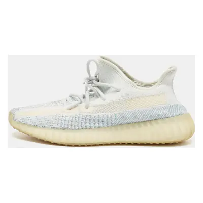 Yeezy x Adidas Blue/White Knit Fabric Boost V2 Cloud White Sneakers Size 1/3