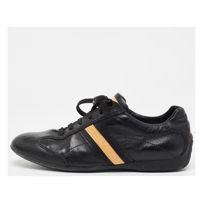 Louis Vuitton Black Leather Low Top Sneakers Size