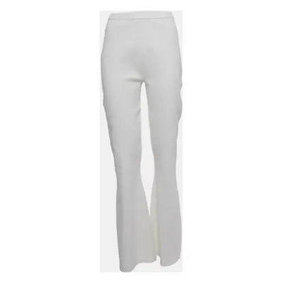 Dion Lee White Knit Wide Leg Trousers