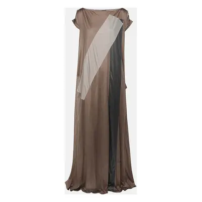 Bottega Veneta Taupe Polyester Maxi Dress