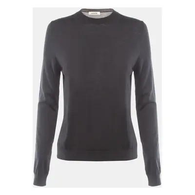 Valentino Black Wool Knit Crew Neck Sweater