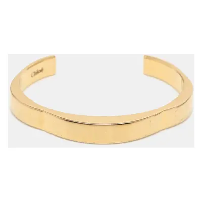 Chloe Gold Tone Open Cuff Bracelet