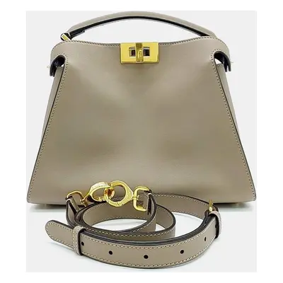 Fendi Vitello Tahiti Burro Medium Peekaboo Iconic Essentially Satchel Bag