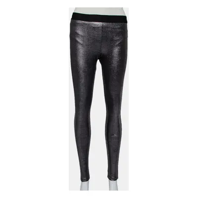 David Lerner Metallic Coated Knit Leggings