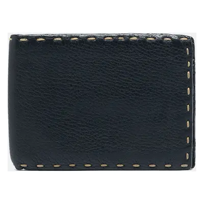 Fendi Black Selleria Leather Bifold Wallet