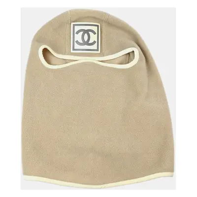 Chanel Beige Sport Line Ski Mask Balaclava Small Good #M