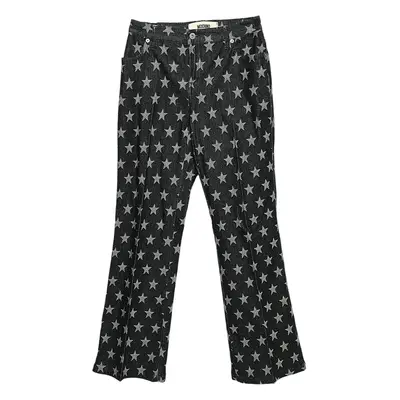 Moschino Jeans Black Star Print Denim Flared Leg Jeans