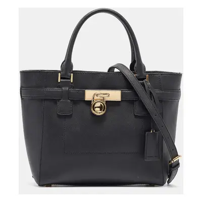 Michael Kors Black Leather Hamilton Traveler Tote