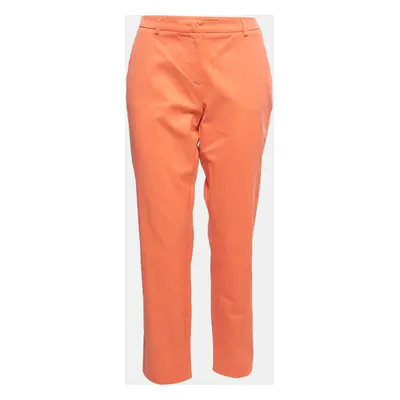 Weekend Max Mara Orange Cotton Slim Cigarette Trousers