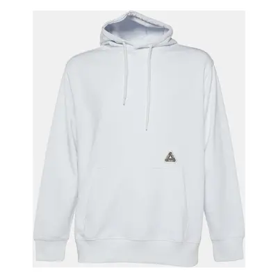 Palace White Cotton Knit Sofar Hood Sweatshirt