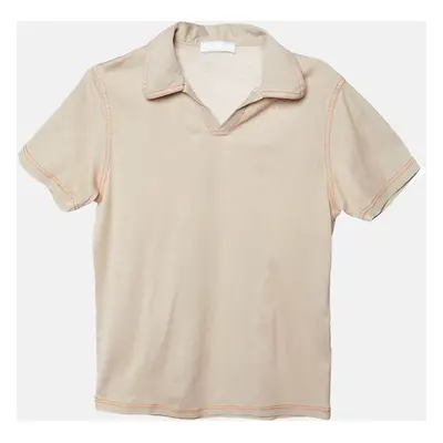 Prada Vintage Beige Cotton Polo T-Shirt