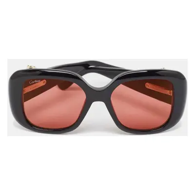 Cartier Black/Pink Panthère de Cartier Square Sunglasses