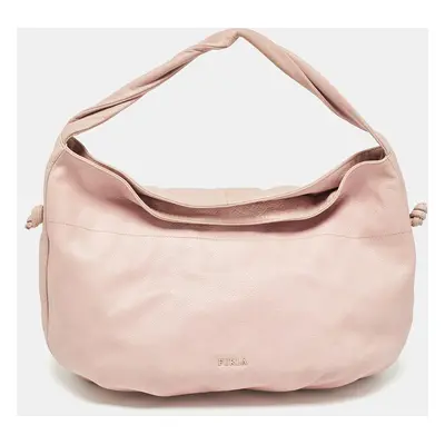 Furla Pink Leather Oversized Hobo