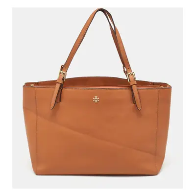 Tory Burch Brown Leather York Buckle Shopper Tote