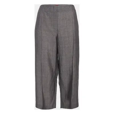 Kenzo Grey Wool Blend Culottes Trousers