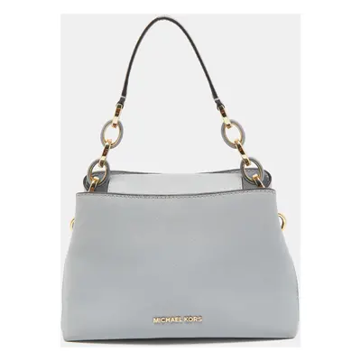 Michael Kors Light Blue Saffiano Leather Portia Satchel