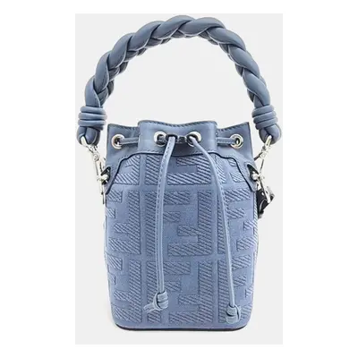 Fendi Blue Mon Tresor Mini Bucket Bag