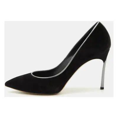 Casadei Black Suede Blade Pumps Size 36.5