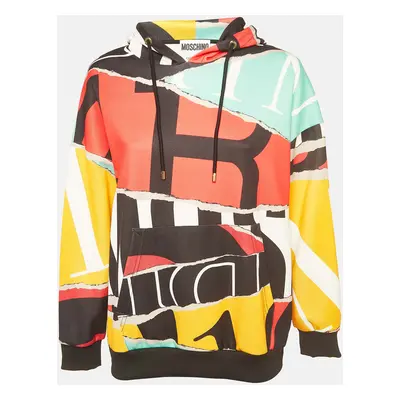 Moschino Multicolor Printed Jersey Oversized Hoodie