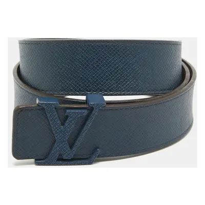 Louis Vuitton Blue Leather LV Intials Belt