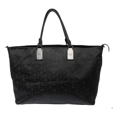 DKNY Black Signature Canvas Tote