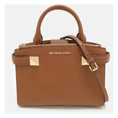 MICHAEL Michael Kors Brown Leather Karla EW Tote