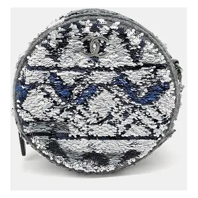 Chanel Multicolor Sequin round mini cross bag