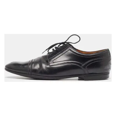 Gucci Black Leather Lace Up Oxford Size 40.5