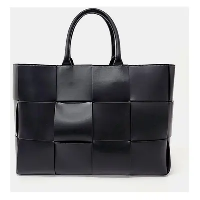 Bottega Veneta Black Leather Medium Arco Tote Bag