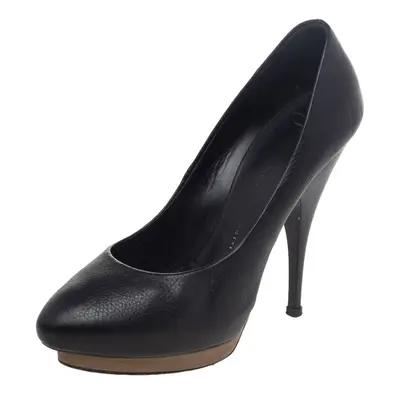 Giuseppe Zanotti Black Leather Platform Pumps Size 37.5