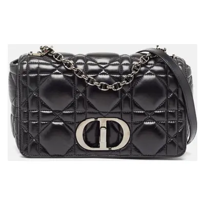 Dior Black Cannage Leather Caro Shoulder Bag