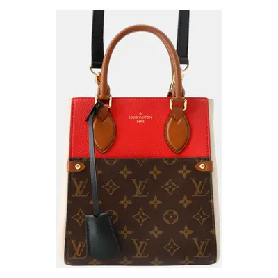 Louis Vuitton Cerise/Creme/Noir Monogram Calf Leather Fold tote bag PM