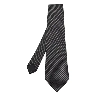 Ermenegildo Zegna Black Striped Silk Tie