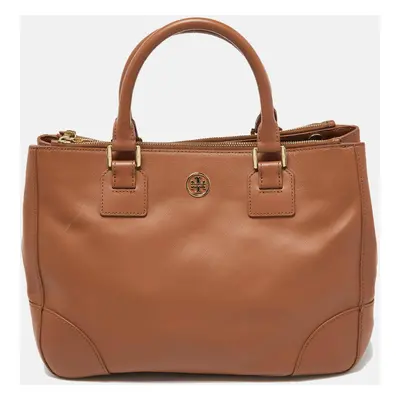 Tory Burch Brown Saffiano Leather Robinson Tote