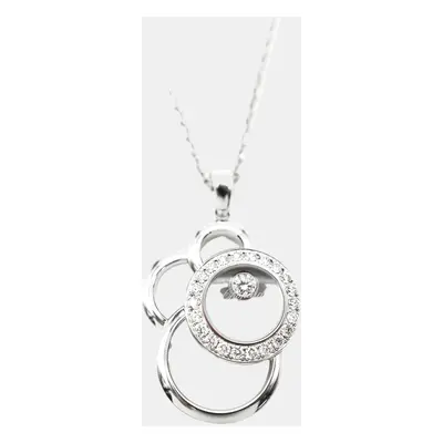 Chopard 18KT White Gold Happy Diamonds Pendant in 0.39 CTW